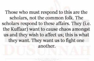 Advice In Light Of The Recent Film Degrading The Prophet Muhammad.