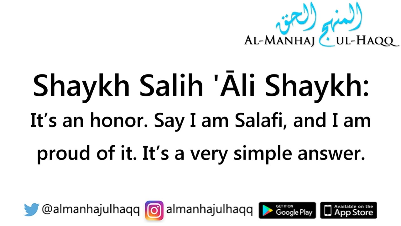 How should I respond when asked if I am Salafi? – Answered by Shaykh Salih ‘Āli Shaykh