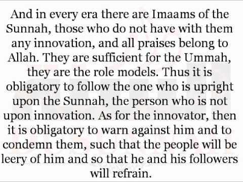 It’s Not Permissible to Praise the Innovator, or Promote him or Listen to Him.