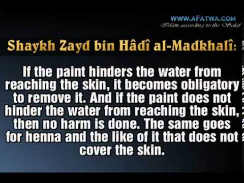 Painter having paint on the skin and is about to make ablution for the prayer