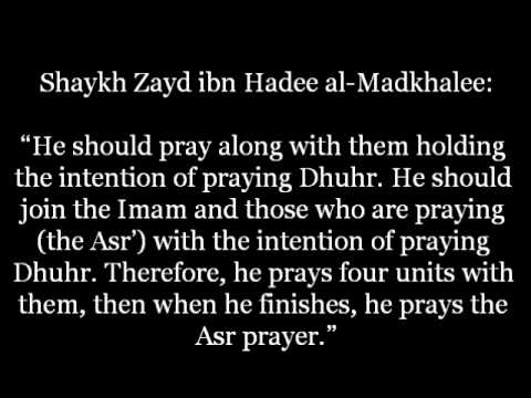 Praying ad Dhuhr with the Asr Congregation