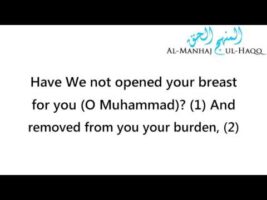 Recitation of Surah Ash-Sharh by Shaykh Al-Albaani