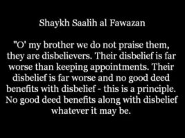Respecting the Disbelievers due to a Good Characteristic