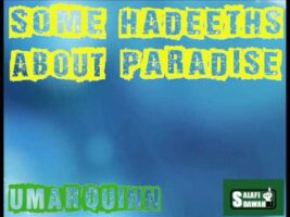Some Hadeeths About Paradise – Umar Quinn