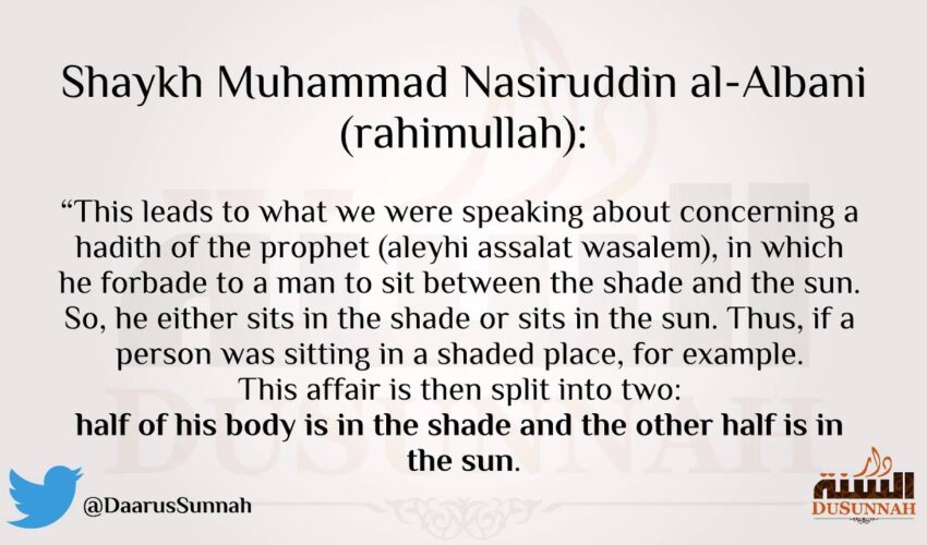 The Hadith of Sitting Between the Shade and the Sun