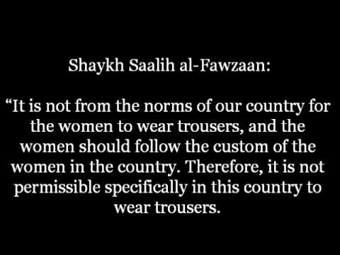 The Ruling of Women wearing Trousers