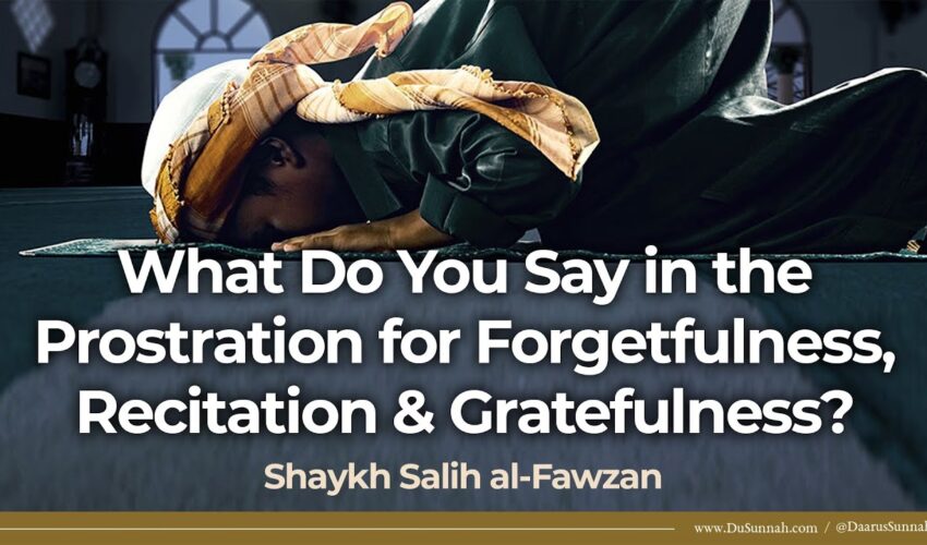 What Do You Say in the Prostration for Forgetfulness, Recitation & Gratefulness? | Shaykh al-Fawzan